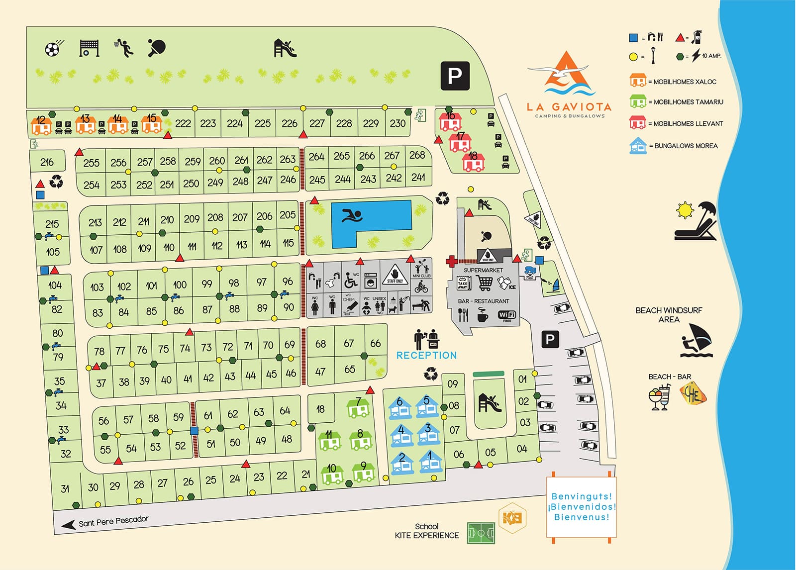 Camping La Gaviota map